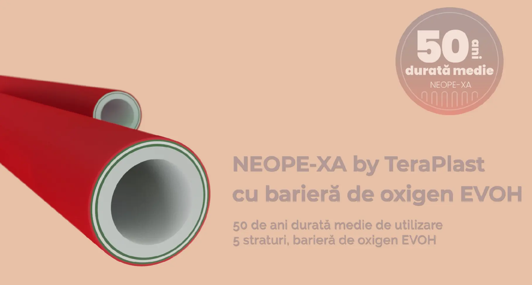Țeavă NEOPE-XA by TeraPlast cu barieră de oxigen incalzire-pardoseala